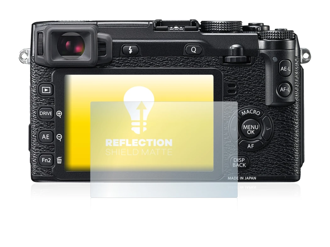 Immagine del dispositivo Fujifilm X-E2 con un'ampia varietà di protezioni per lo schermo.