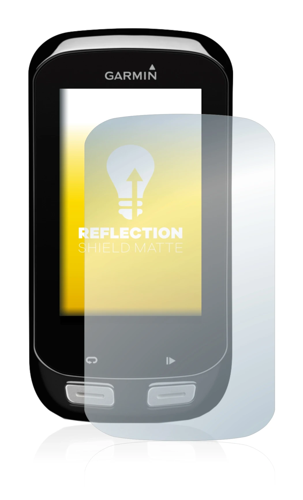 Immagine del dispositivo Garmin Edge 1000 con un'ampia varietà di protezioni per lo schermo.