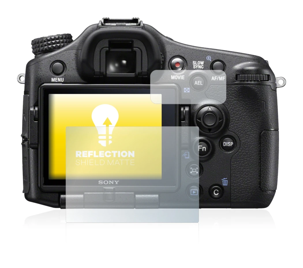 Immagine del dispositivo Sony Alpha 77 II (SLT-A77 II) con un'ampia varietà di protezioni per lo schermo.