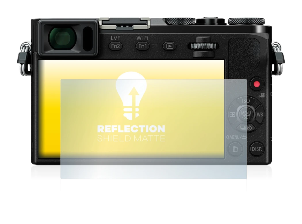 Immagine del dispositivo Panasonic Lumix DMC-GM5 con un'ampia varietà di protezioni per lo schermo.