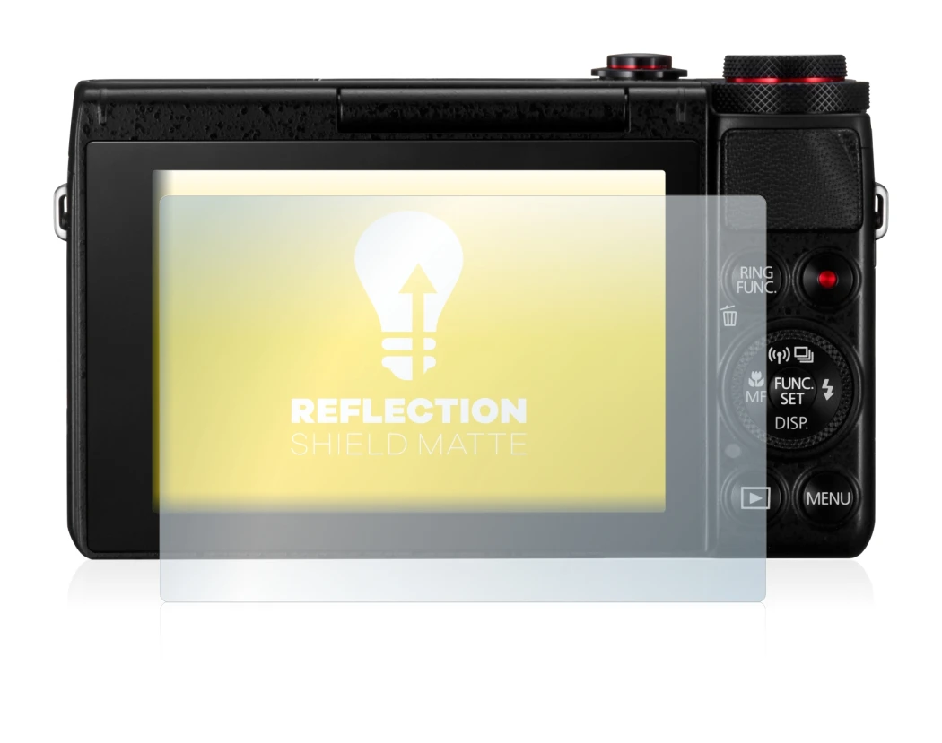 Immagine del dispositivo Canon PowerShot G7 X G7X con un'ampia varietà di protezioni per lo schermo.