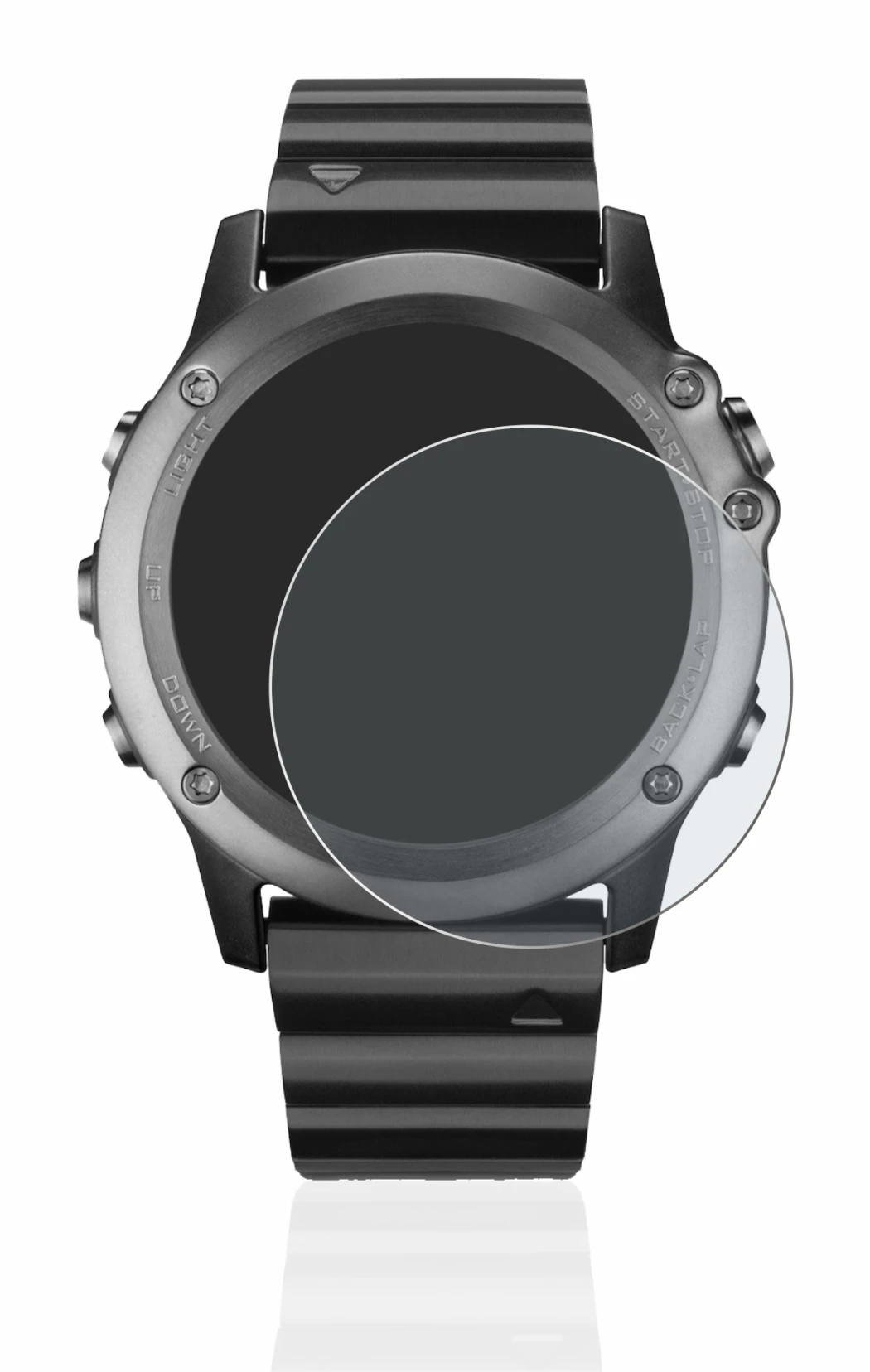 Immagine del dispositivo Garmin Fenix 3 con un'ampia varietà di protezioni per lo schermo.