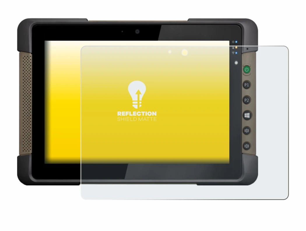 Immagine del dispositivo Getac T800 con un'ampia varietà di protezioni per lo schermo.
