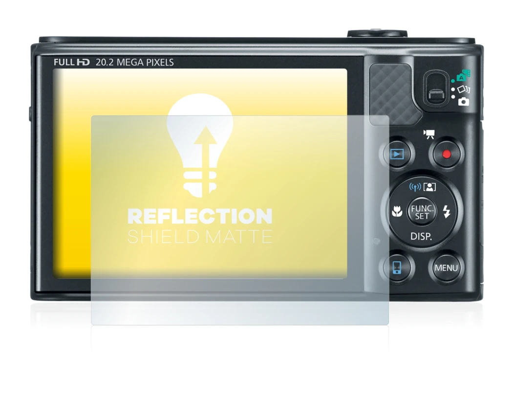Immagine del dispositivo Canon PowerShot SX610 HS con un'ampia varietà di protezioni per lo schermo.