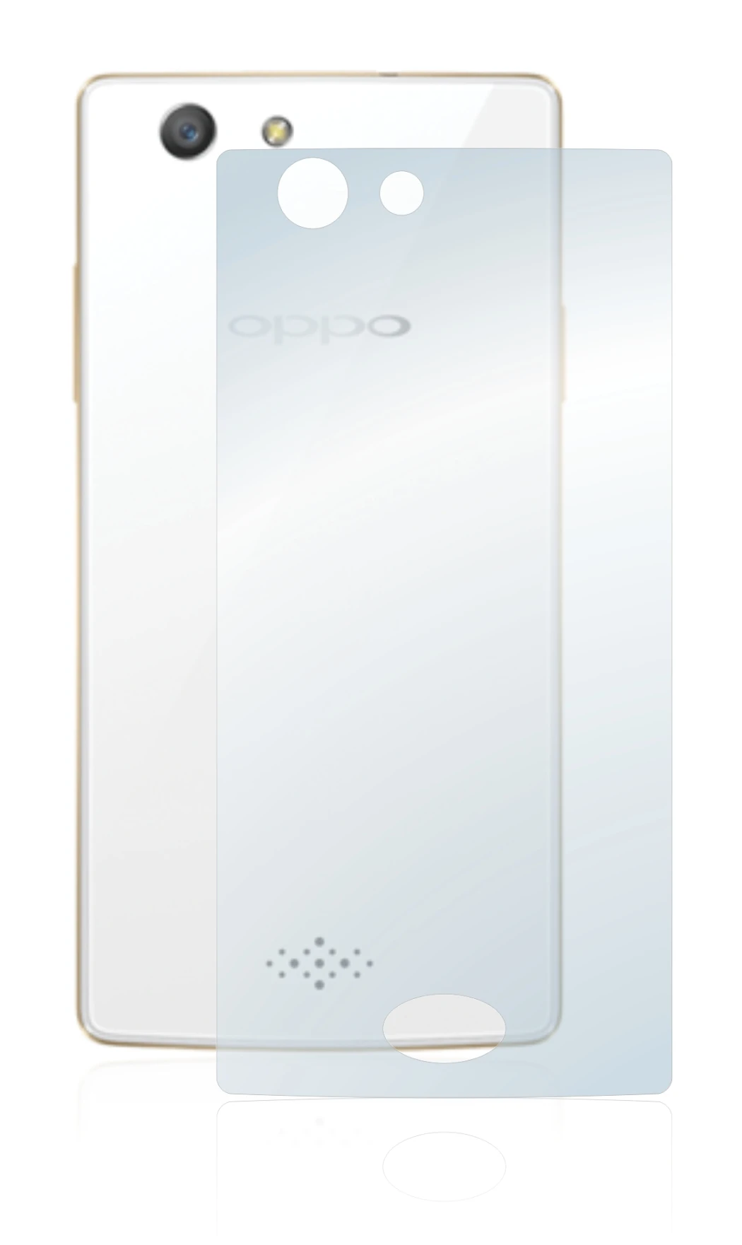 Immagine del dispositivo Oppo A31 2015 (Posteriore) con un'ampia varietà di protezioni per lo schermo.