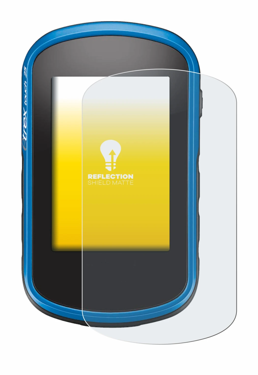 Immagine del dispositivo Garmin eTrex Touch 35 con un'ampia varietà di protezioni per lo schermo.