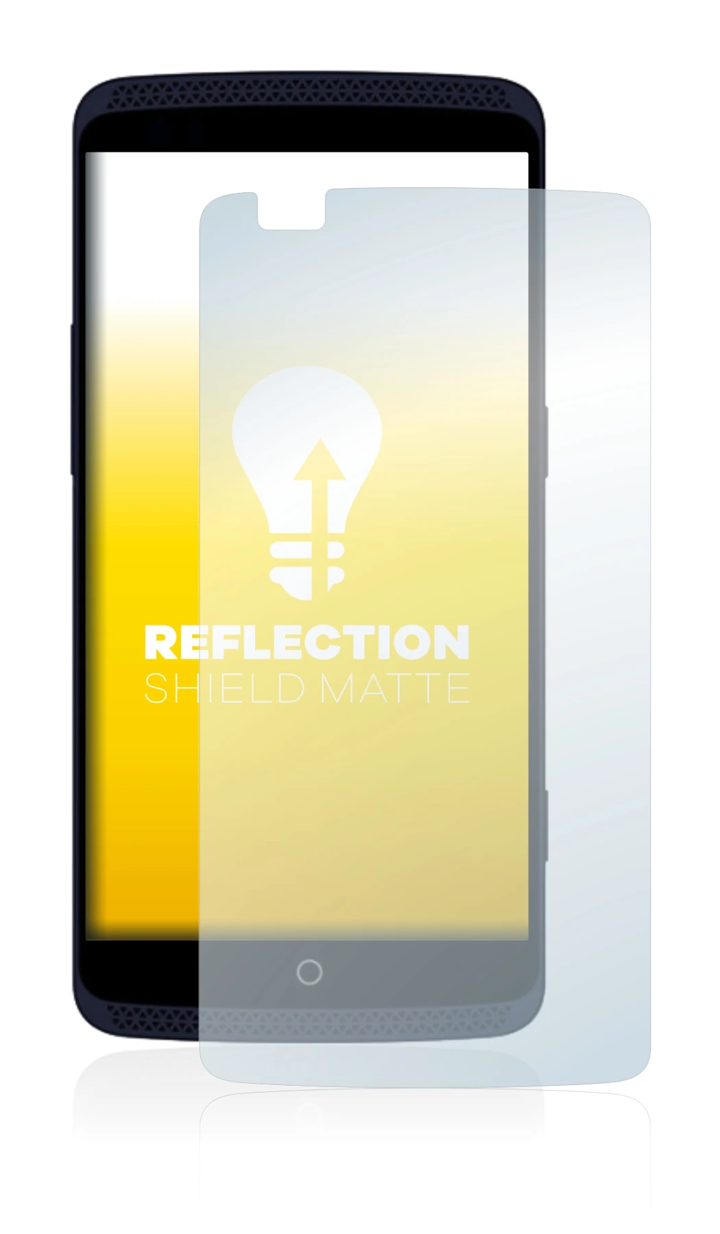 Immagine del dispositivo ZTE Axon Elite con un'ampia varietà di protezioni per lo schermo.