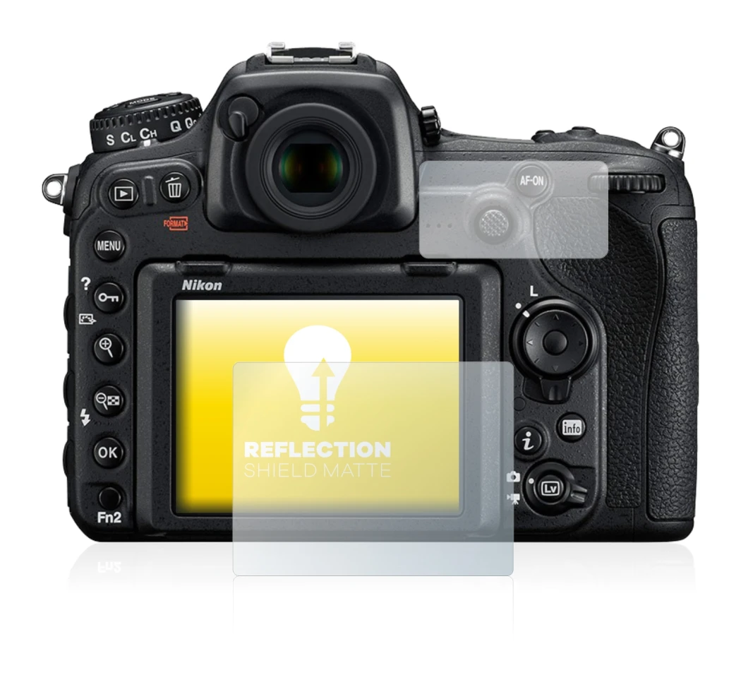 Immagine del dispositivo Nikon D500 con un'ampia varietà di protezioni per lo schermo.