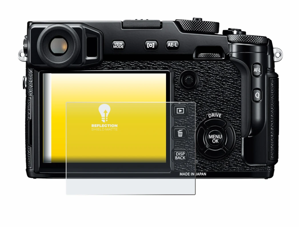 Immagine del dispositivo Fujifilm X-Pro2 con un'ampia varietà di protezioni per lo schermo.