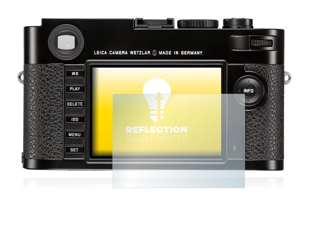 Immagine del dispositivo Leica M (Typ 262) con un'ampia varietà di protezioni per lo schermo.