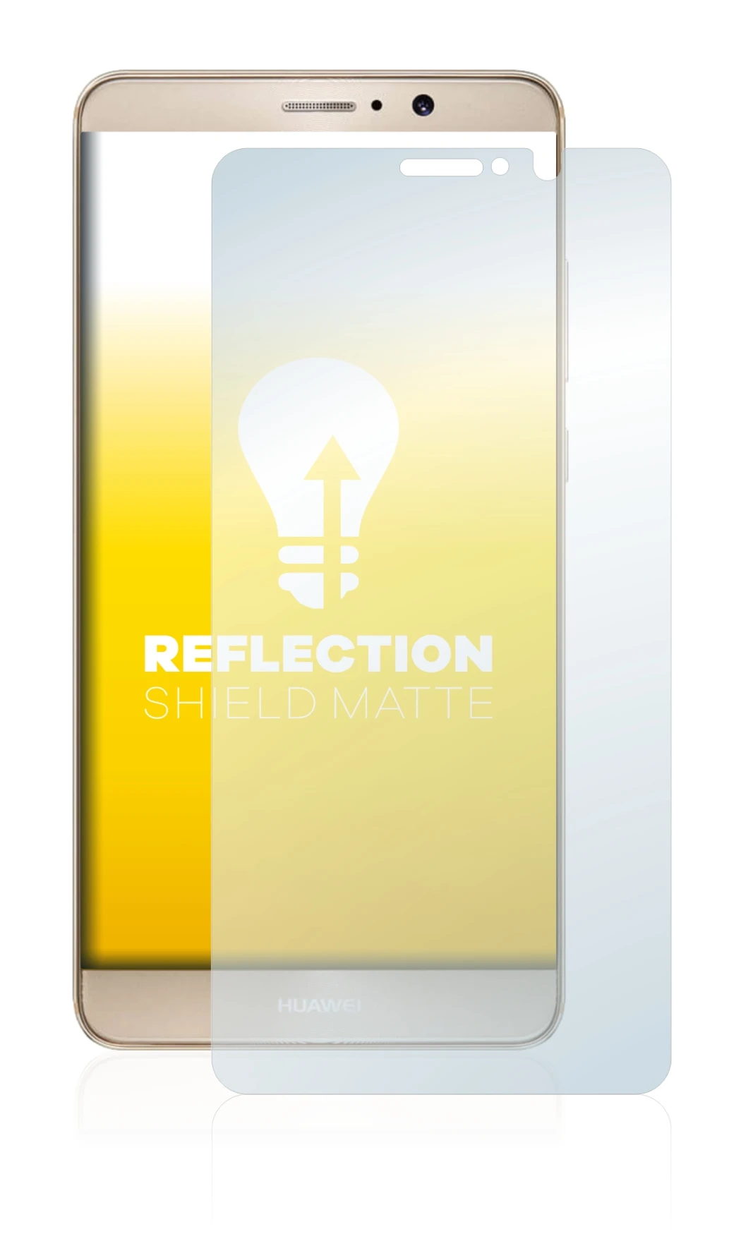 Immagine del dispositivo Huawei Mate 9 con un'ampia varietà di protezioni per lo schermo.