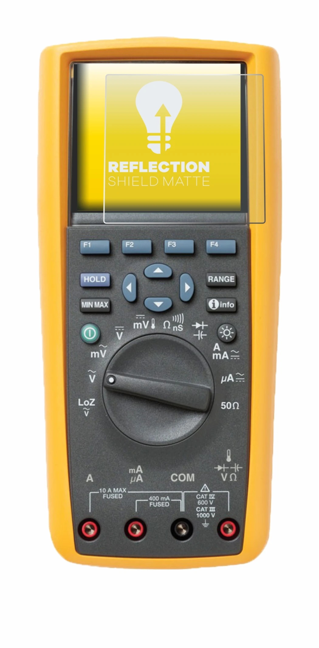 Immagine del dispositivo Fluke MultiMeter 289 con un'ampia varietà di protezioni per lo schermo.