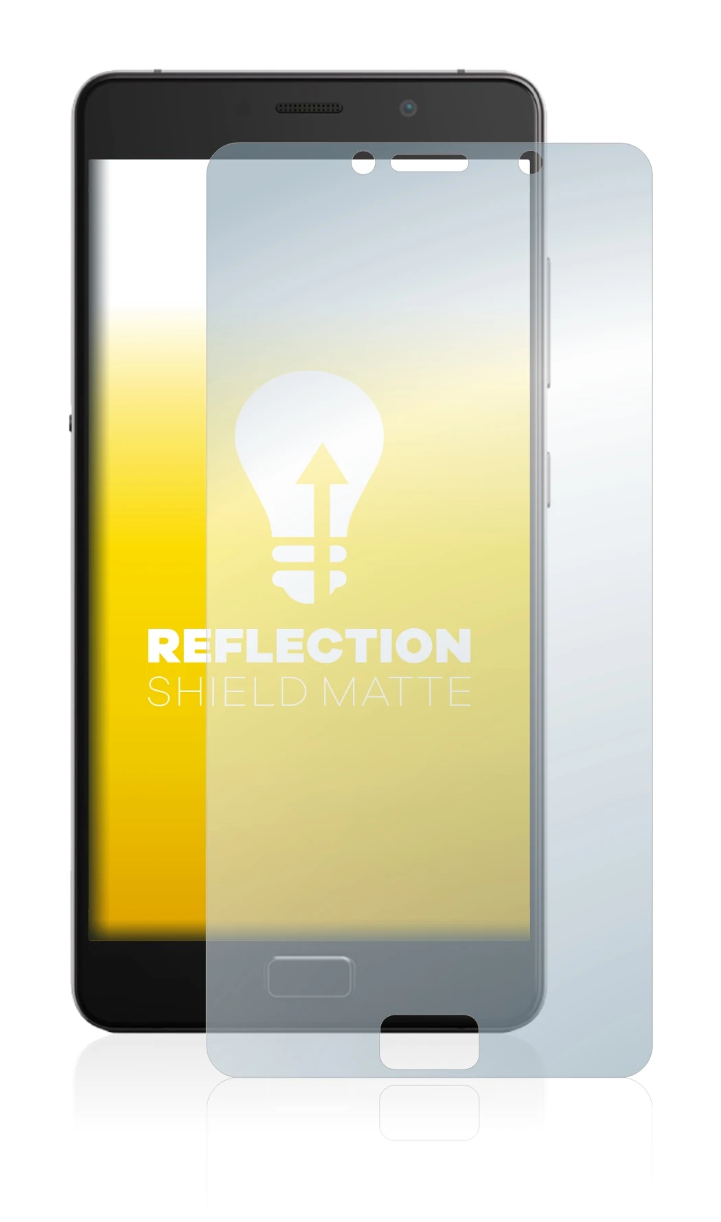 Immagine del dispositivo Lenovo P2 con un'ampia varietà di protezioni per lo schermo.