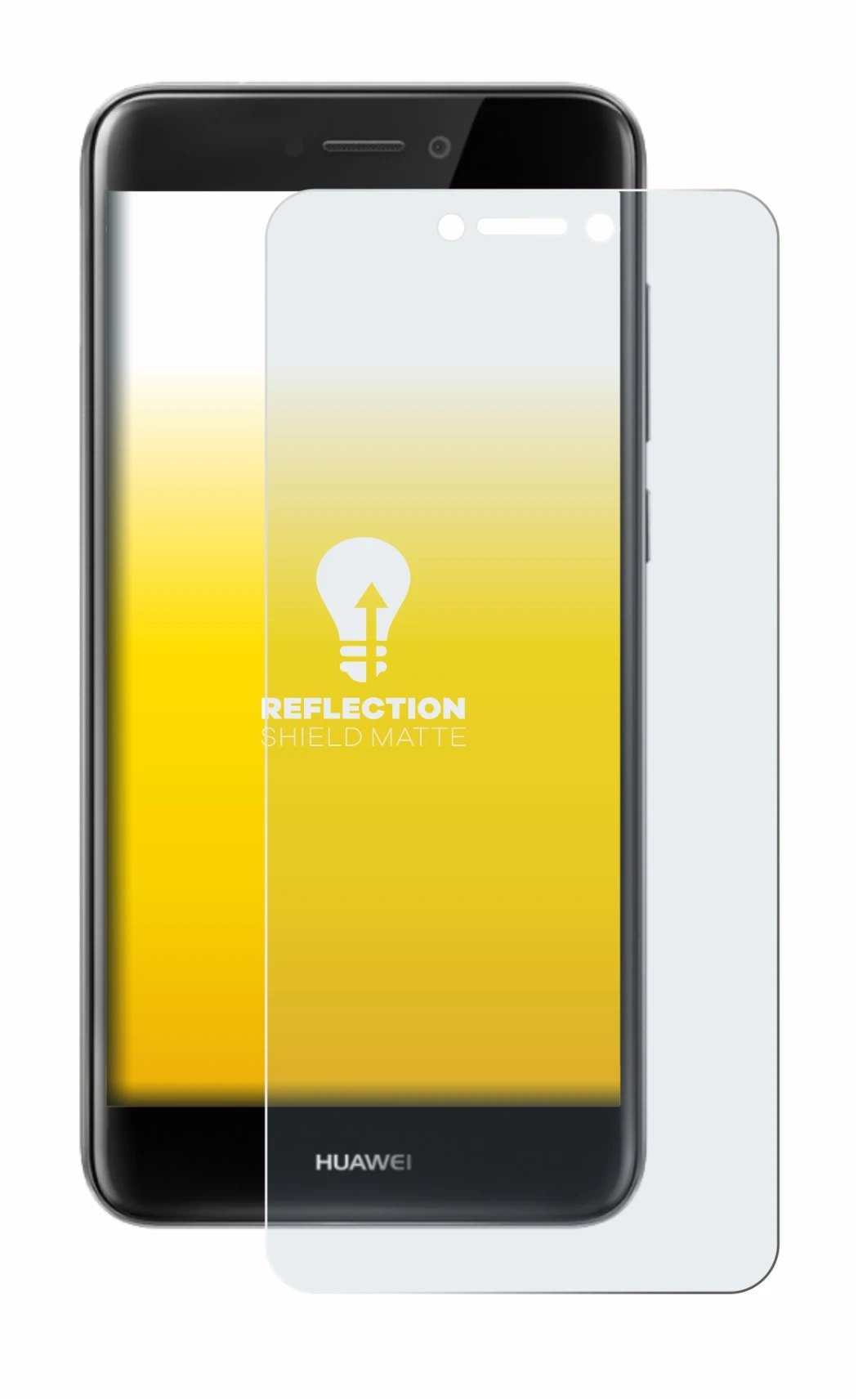 Immagine del dispositivo Huawei P8 Lite 2017 con un'ampia varietà di protezioni per lo schermo.