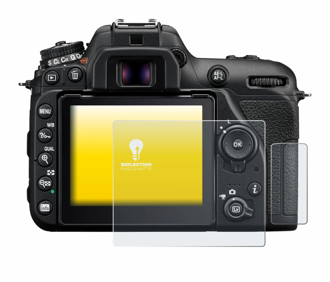 Immagine del dispositivo Nikon D7500 con un'ampia varietà di protezioni per lo schermo.