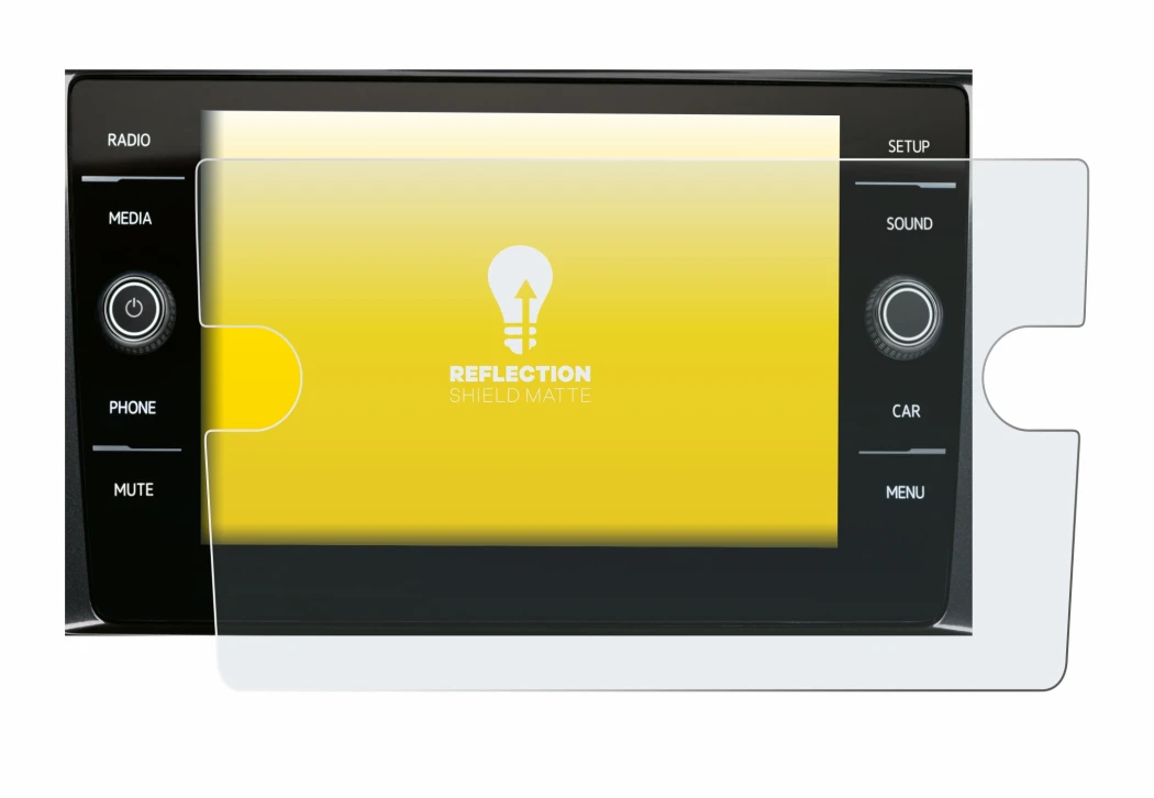 Immagine del dispositivo Volkswagen Composition Media 2017 con un'ampia varietà di protezioni per lo schermo.