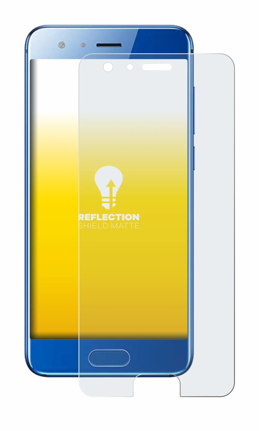 Immagine del dispositivo Honor 9 con un'ampia varietà di protezioni per lo schermo.