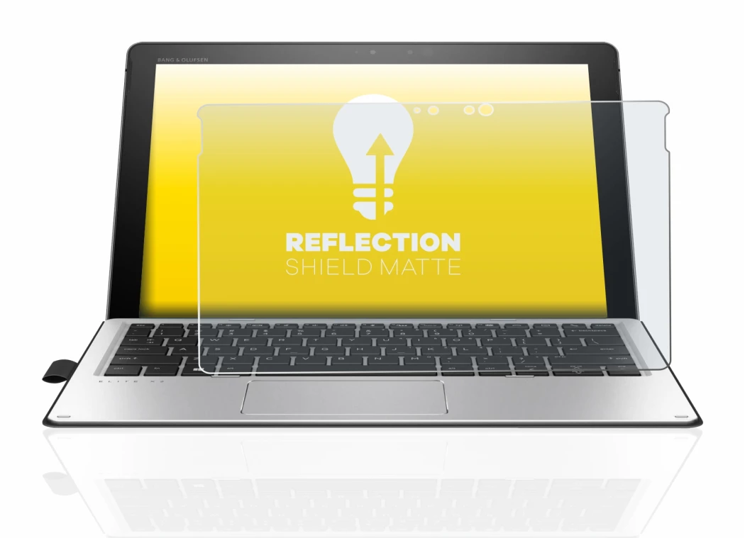 Immagine del dispositivo HP Elite x2 1012 G2 con un'ampia varietà di protezioni per lo schermo.