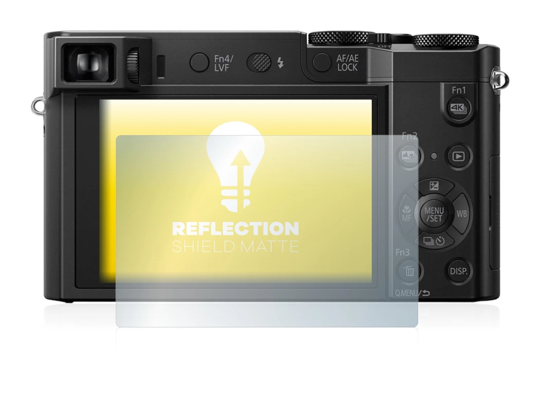 Immagine del dispositivo Panasonic Lumix DMC-TZ100 con un'ampia varietà di protezioni per lo schermo.