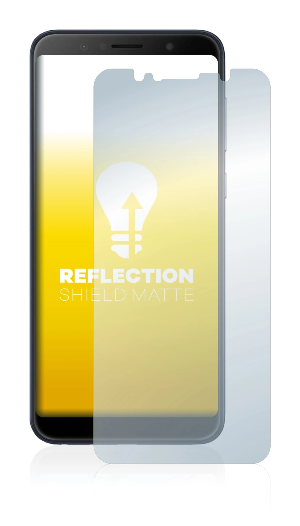Immagine del dispositivo ASUS ZenFone Max Pro (M1) con un'ampia varietà di protezioni per lo schermo.