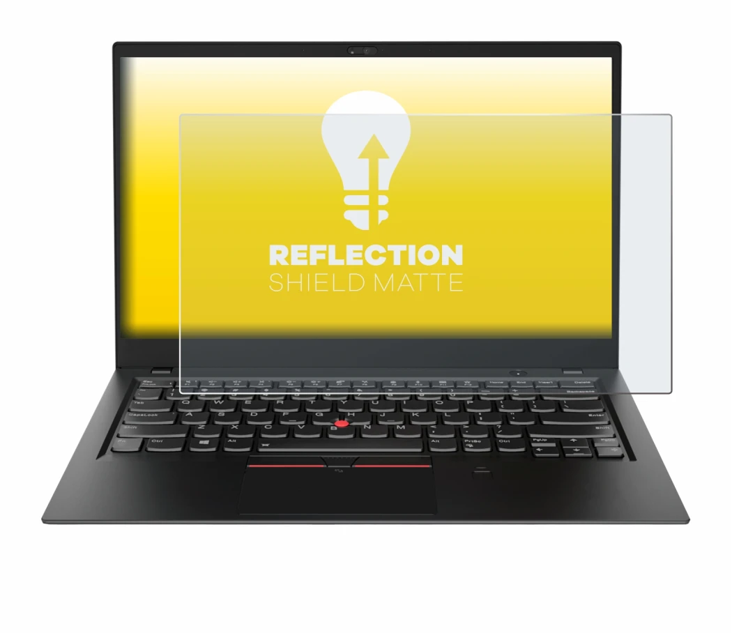 Immagine del dispositivo Lenovo ThinkPad X1 Carbon (6a. Gen.) con un'ampia varietà di protezioni per lo schermo.