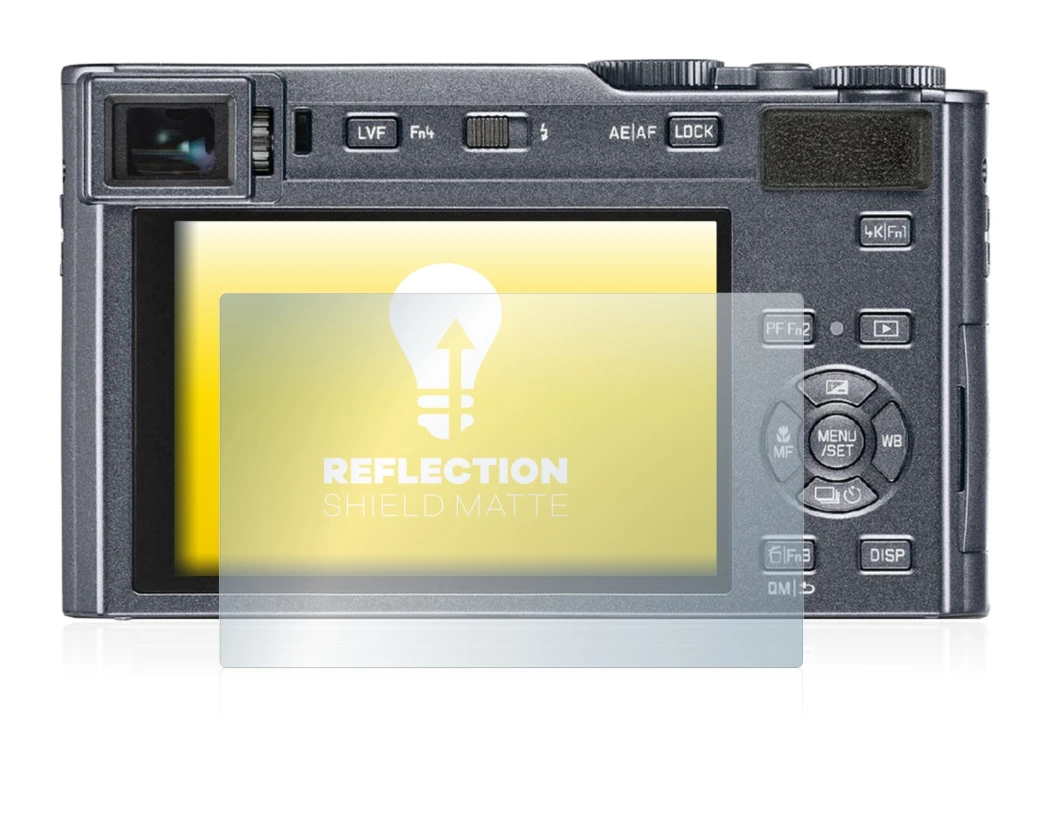 Immagine del dispositivo Leica C-Lux con un'ampia varietà di protezioni per lo schermo.
