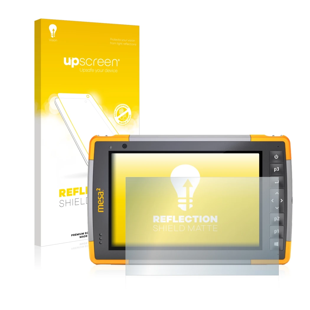 Parte frontale di una confezione del prodotto con il logo del marchio upscreen. Accanto è raffigurato il dispositivo Juniper S