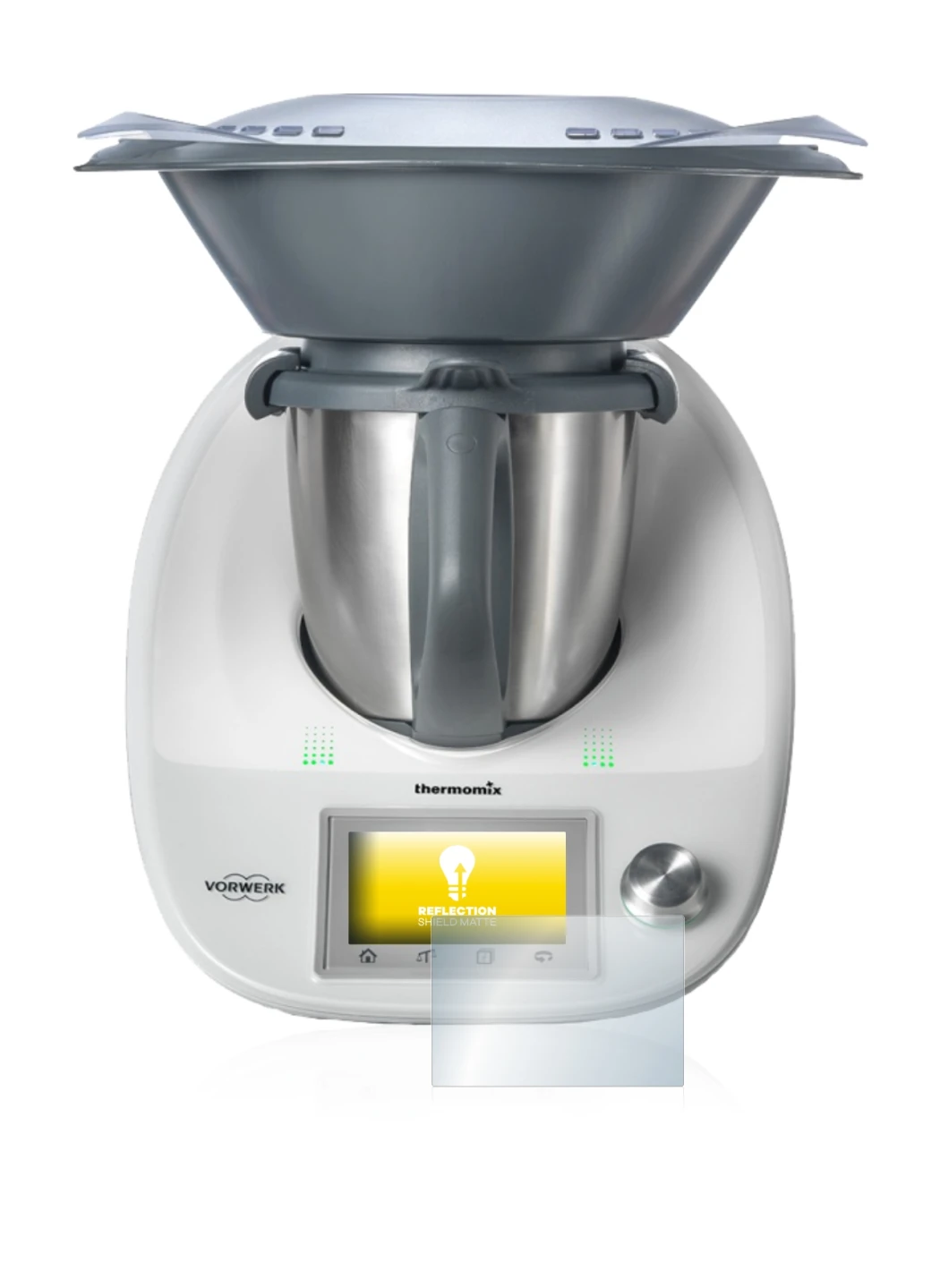Immagine del dispositivo Vorwerk Bimby TM5 con un'ampia varietà di protezioni per lo schermo.