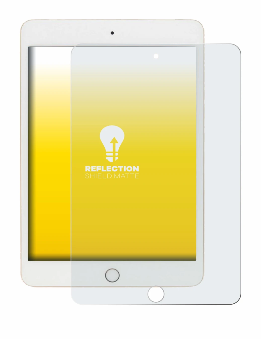 Immagine del dispositivo Apple iPad Mini 5 2019 (5a. Gen.) con un'ampia varietà di protezioni per lo schermo.