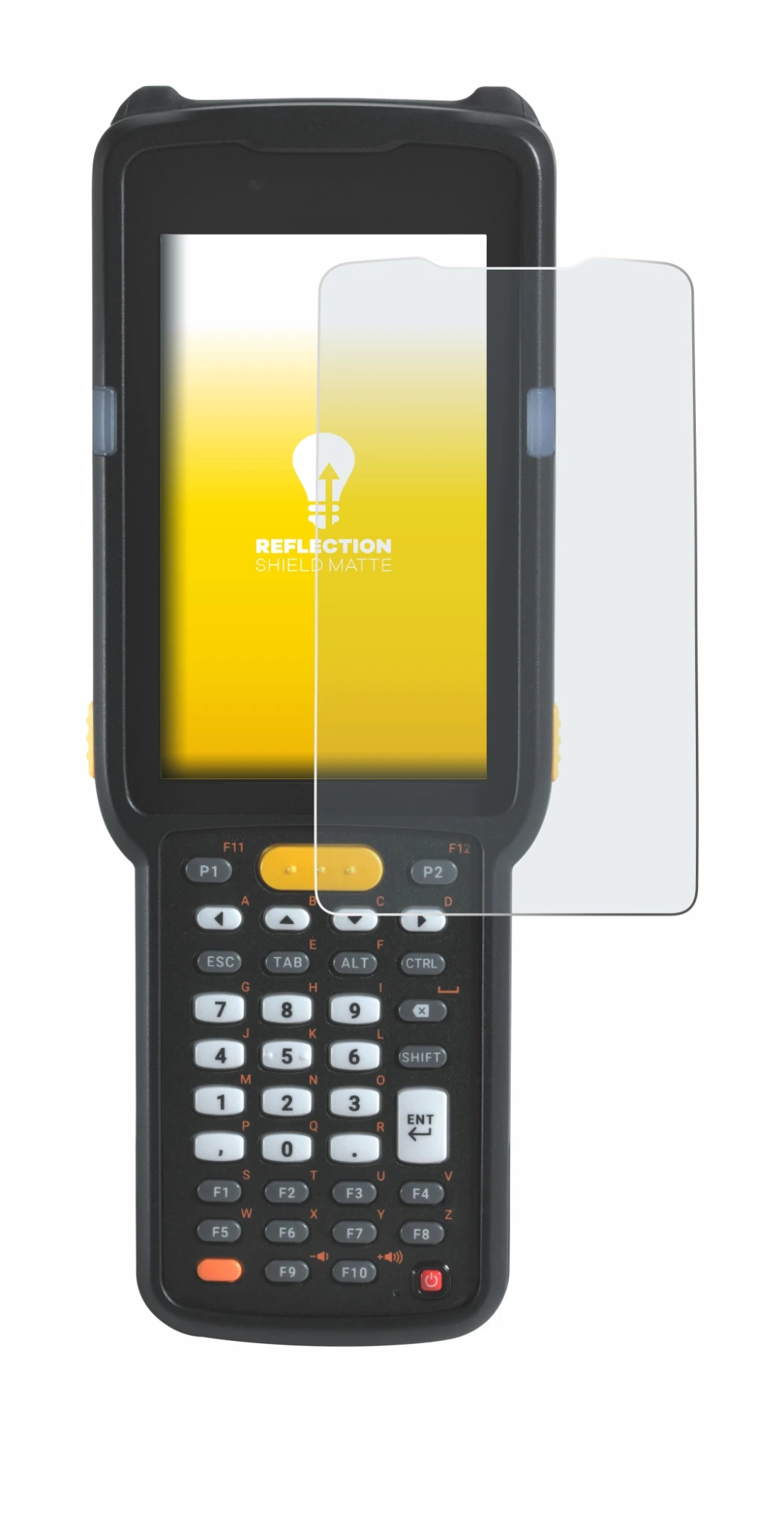 Immagine del dispositivo Zebra MC330 con un'ampia varietà di protezioni per lo schermo.