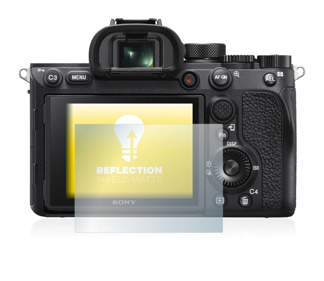 Immagine del dispositivo Sony Alpha 7R IV con un'ampia varietà di protezioni per lo schermo.