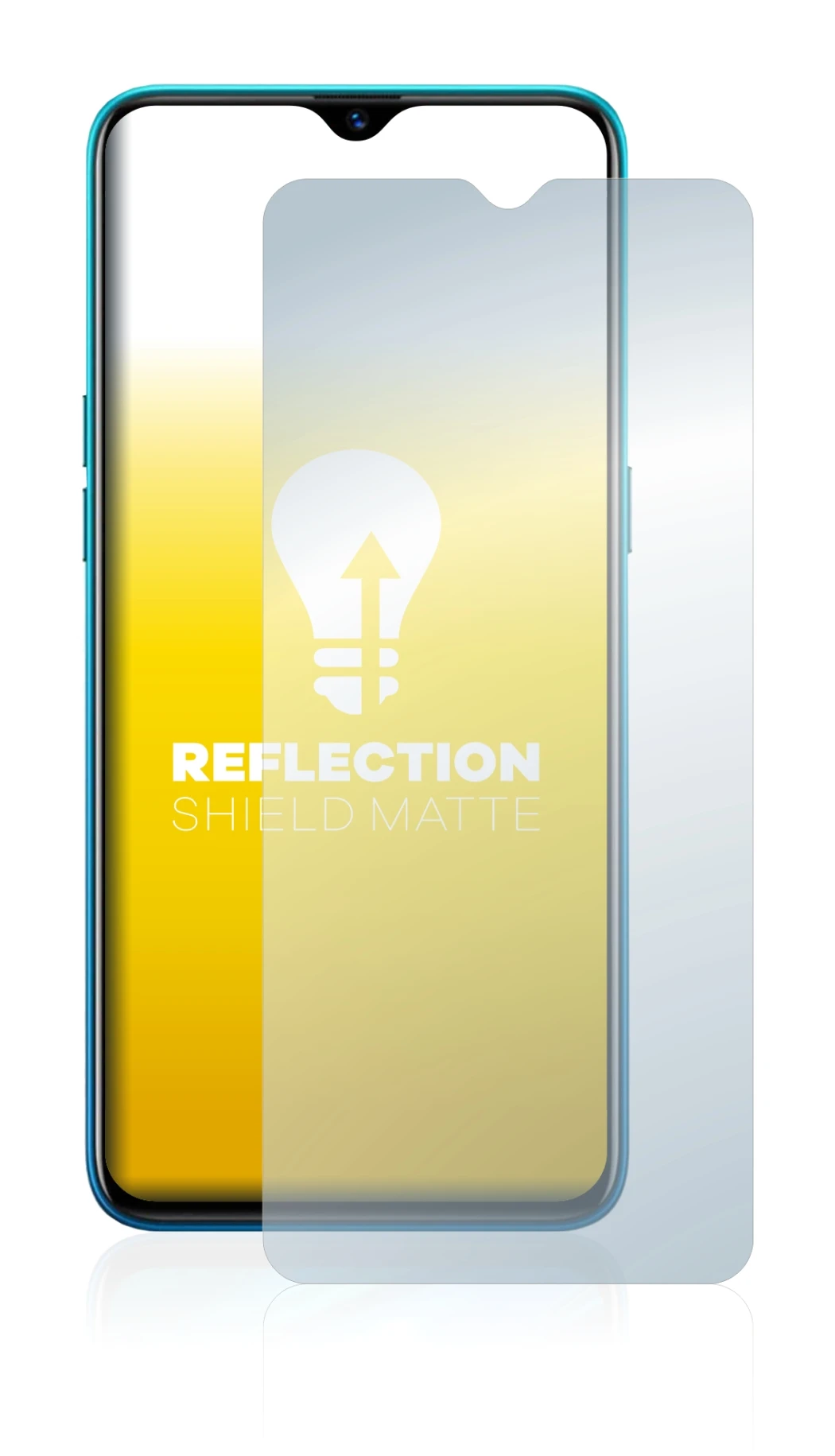 Immagine del dispositivo realme 5 Pro con un'ampia varietà di protezioni per lo schermo.