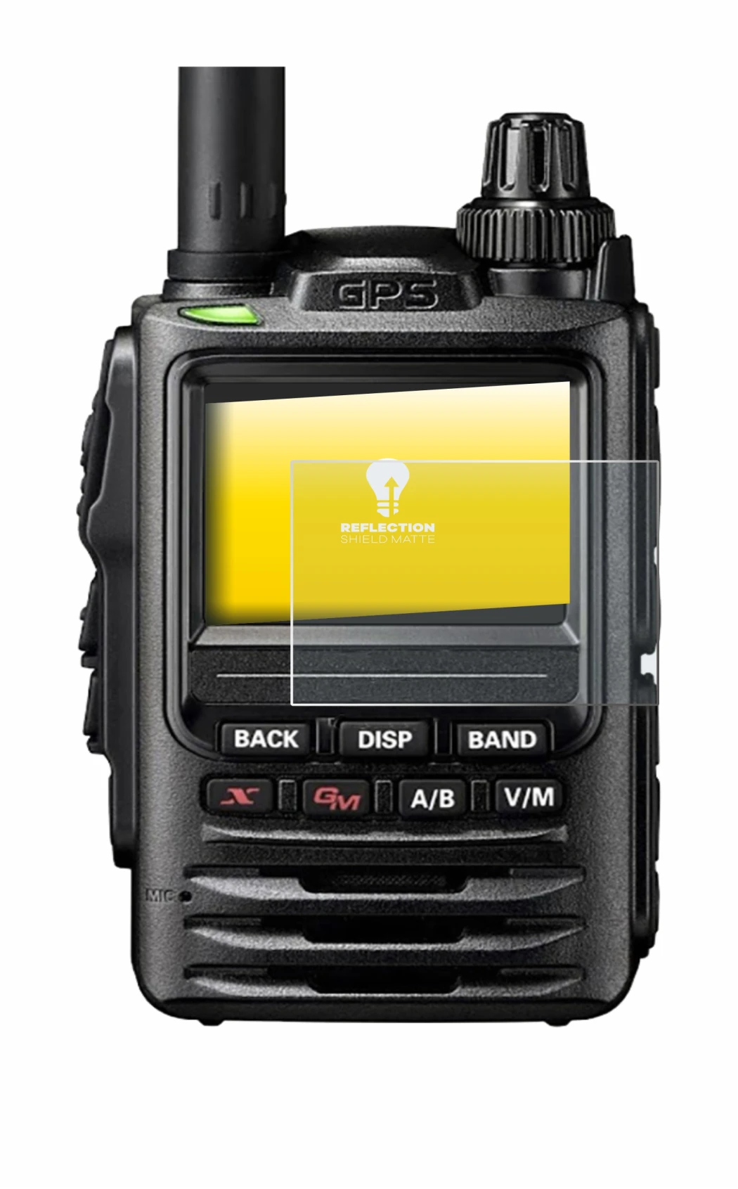 Immagine del dispositivo Yaesu FT-3D con un'ampia varietà di protezioni per lo schermo.
