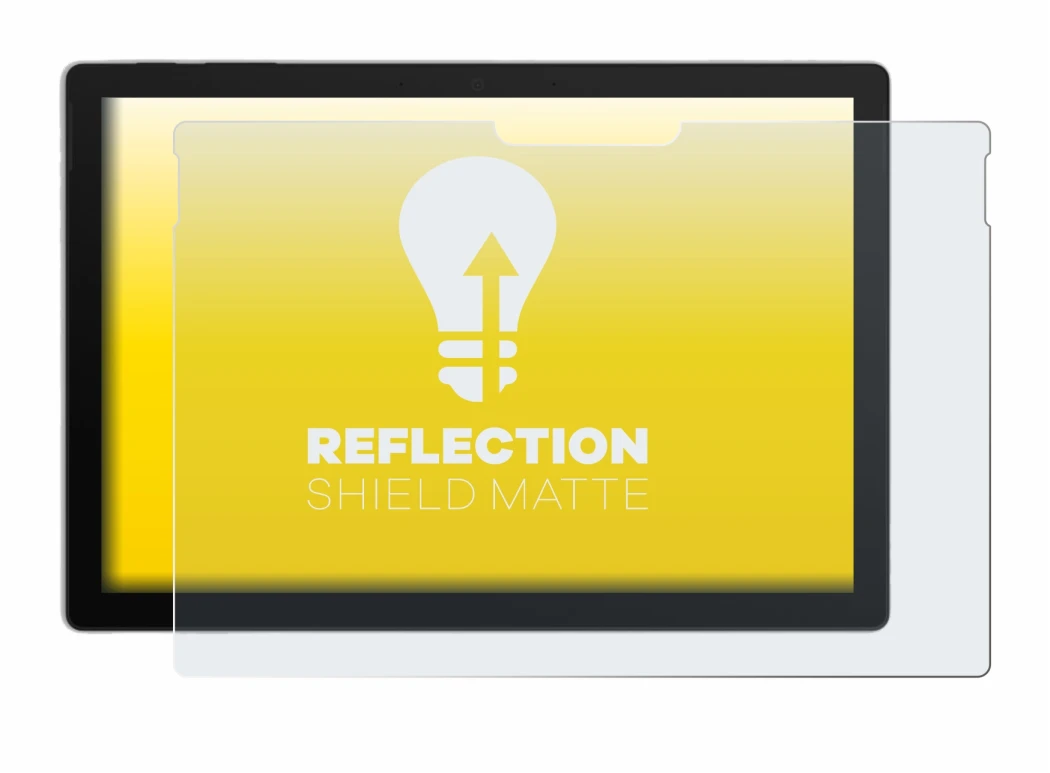 Immagine del dispositivo Microsoft Surface Pro 7 con un'ampia varietà di protezioni per lo schermo.