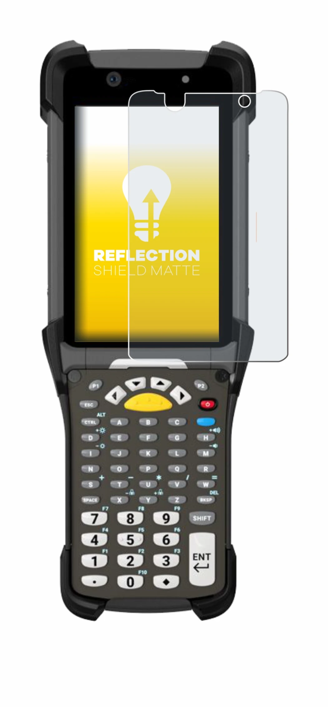 Immagine del dispositivo Zebra MC9300 con un'ampia varietà di protezioni per lo schermo.