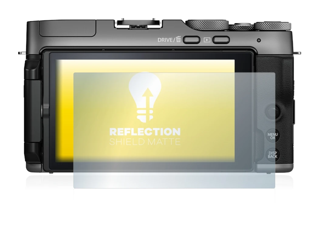 Immagine del dispositivo Fujifilm X-A7 con un'ampia varietà di protezioni per lo schermo.
