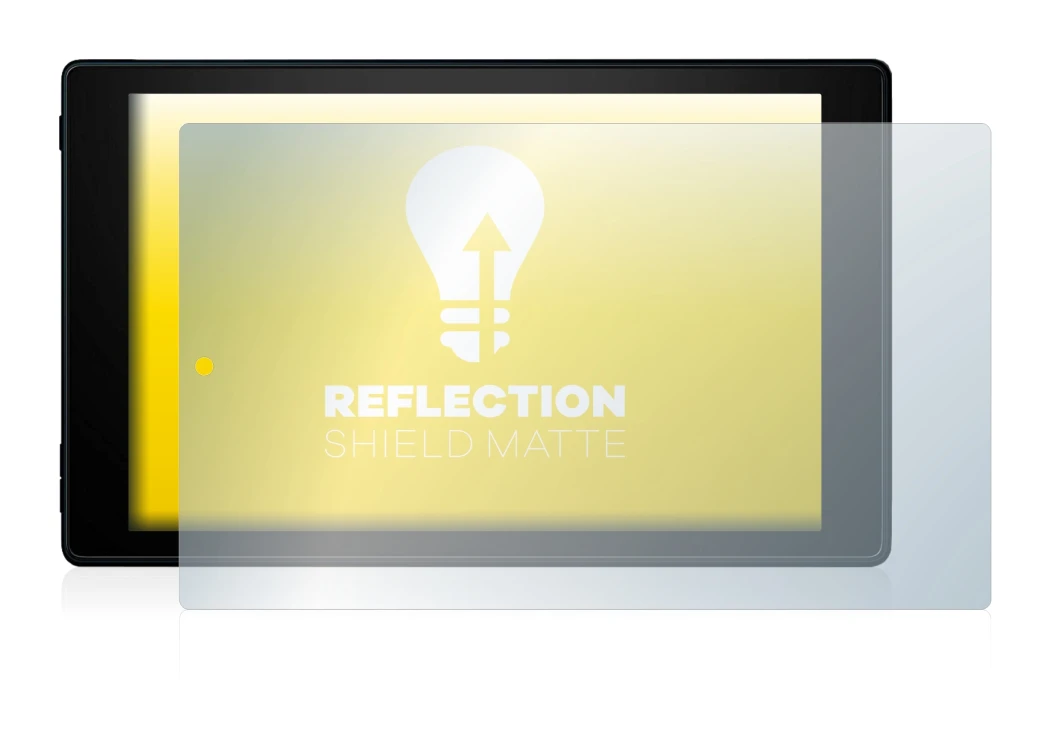 Immagine del dispositivo Amazon Fire HD 10 2019 (9a Gen.) con un'ampia varietà di protezioni per lo schermo.