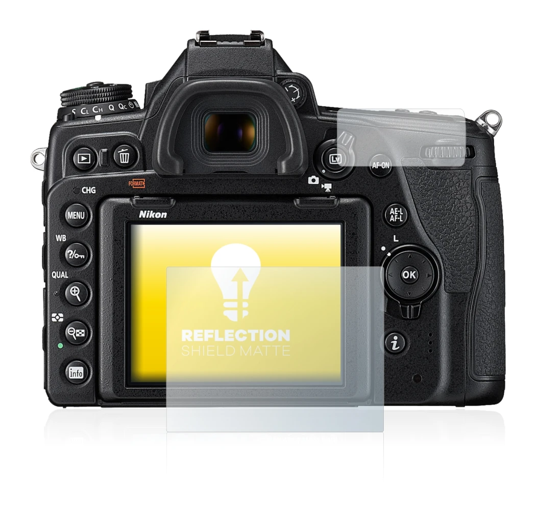 Immagine del dispositivo Nikon D780 con un'ampia varietà di protezioni per lo schermo.