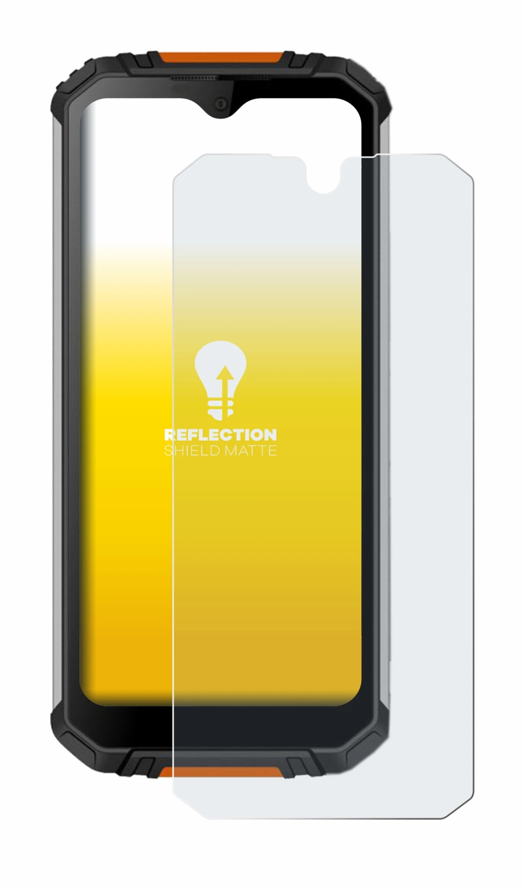 Immagine del dispositivo Oukitel WP6 con un'ampia varietà di protezioni per lo schermo.