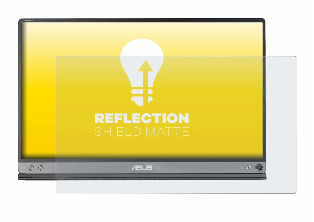 Immagine del dispositivo ASUS ZenScreen MB16AC con un'ampia varietà di protezioni per lo schermo.