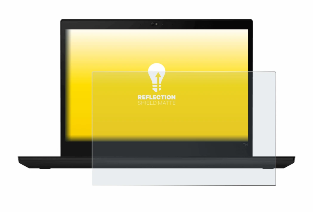 Immagine del dispositivo Lenovo ThinkPad T14 Gen 1 con un'ampia varietà di protezioni per lo schermo.