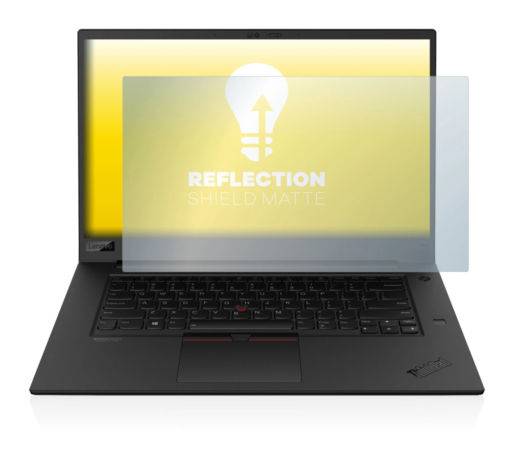 Immagine del dispositivo Lenovo ThinkPad P1 Gen 3 con un'ampia varietà di protezioni per lo schermo.