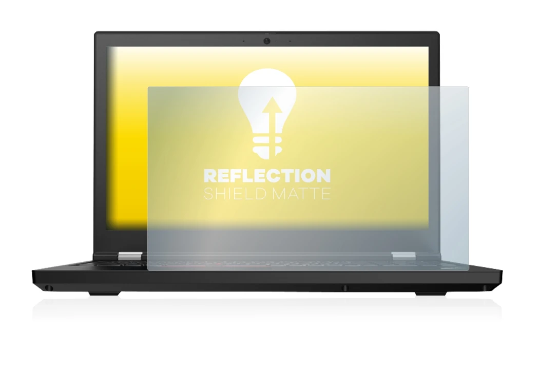 Immagine del dispositivo Lenovo ThinkPad P15 con un'ampia varietà di protezioni per lo schermo.