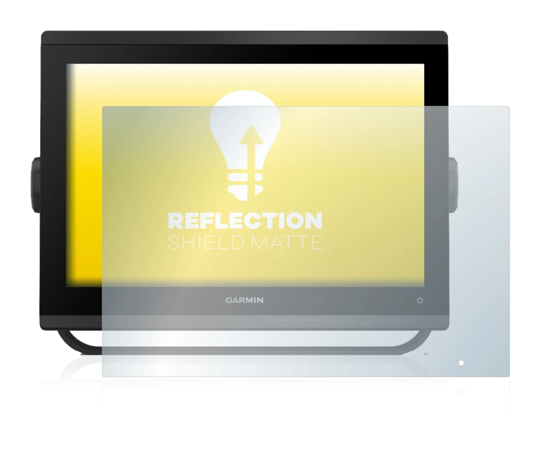 Immagine del dispositivo Garmin GPSMAP 1223 con un'ampia varietà di protezioni per lo schermo.