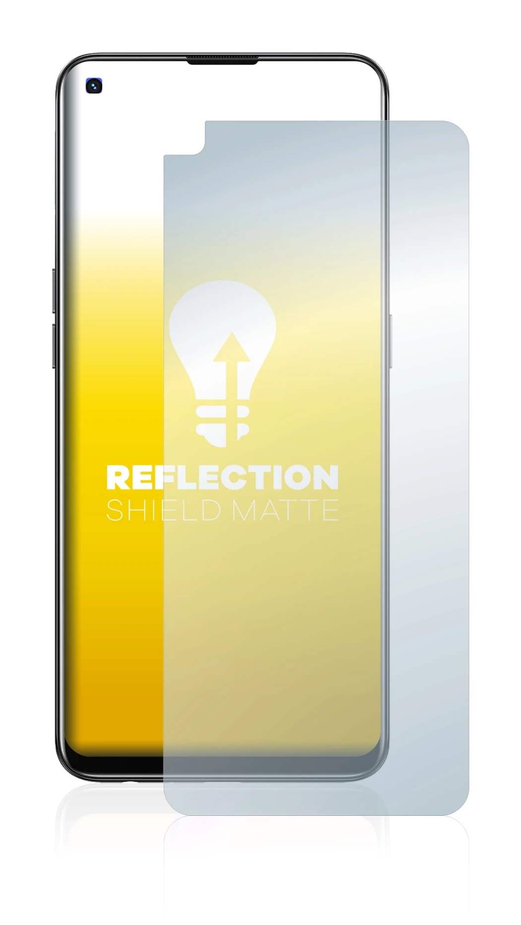 Immagine del dispositivo Oppo A94 5G con un'ampia varietà di protezioni per lo schermo.