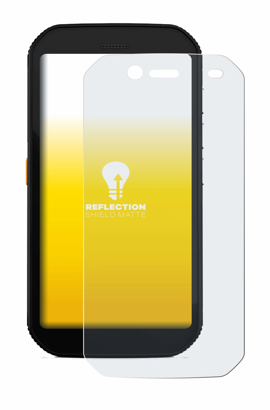 Immagine del dispositivo Caterpillar Cat S42 H+ con un'ampia varietà di protezioni per lo schermo.