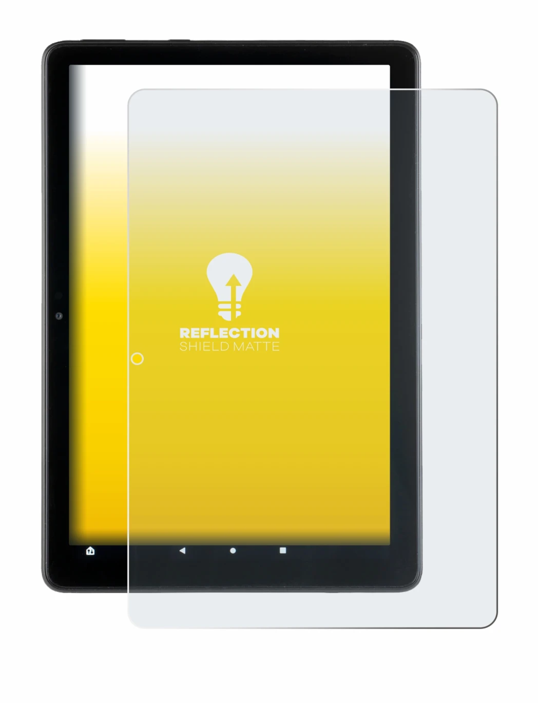Immagine del dispositivo Amazon Fire HD 10 2021 (11a Gen.) con un'ampia varietà di protezioni per lo schermo.
