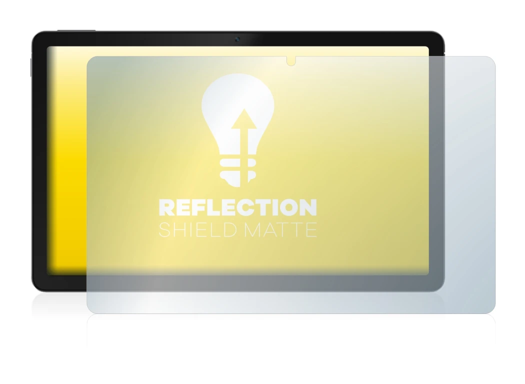 Immagine del dispositivo realme Pad con un'ampia varietà di protezioni per lo schermo.