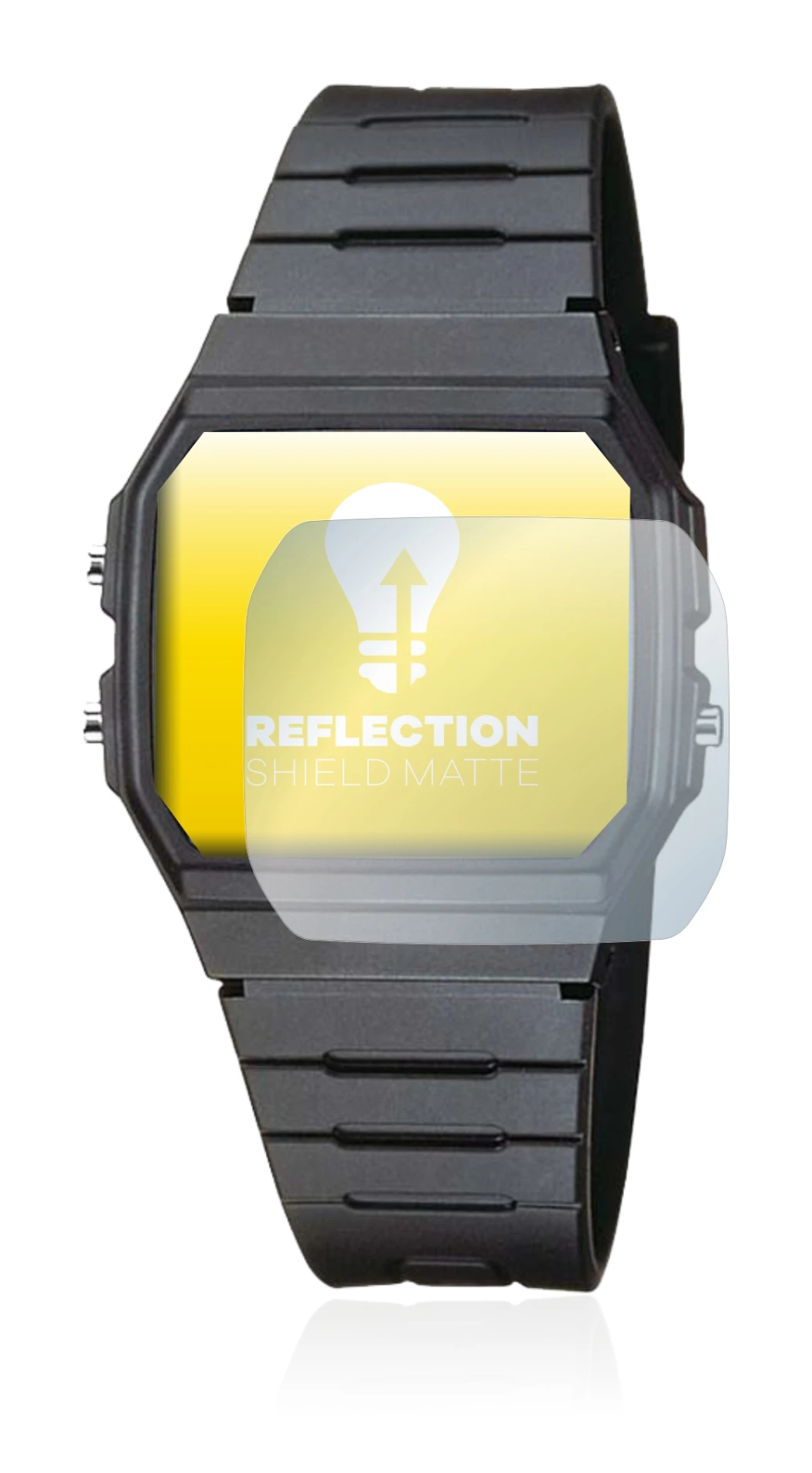 Immagine del dispositivo Casio Collection Unisex F-91W con un'ampia varietà di protezioni per lo schermo.