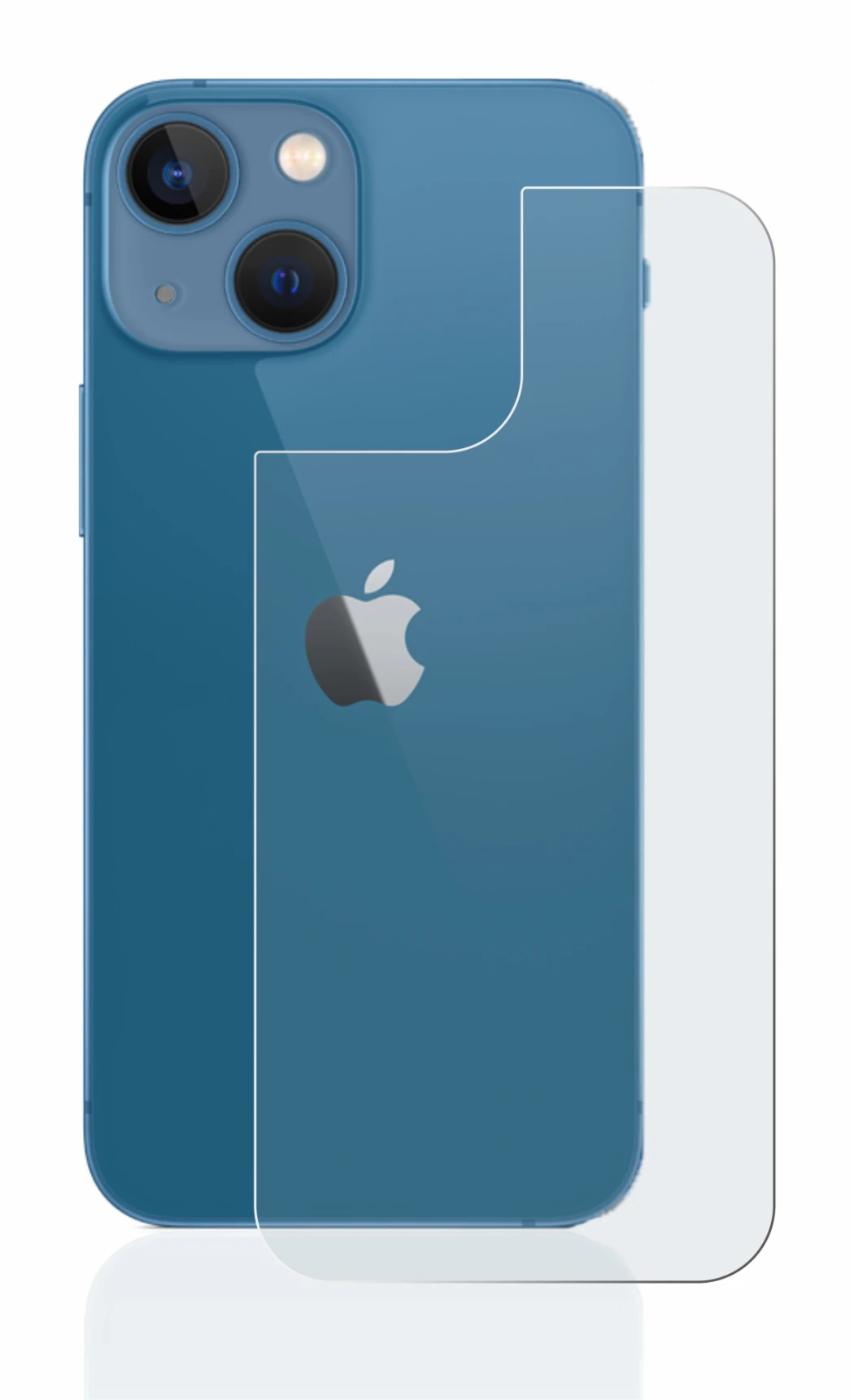 Immagine del dispositivo Apple iPhone 13 mini (Posteriore) con un'ampia varietà di protezioni per lo schermo.